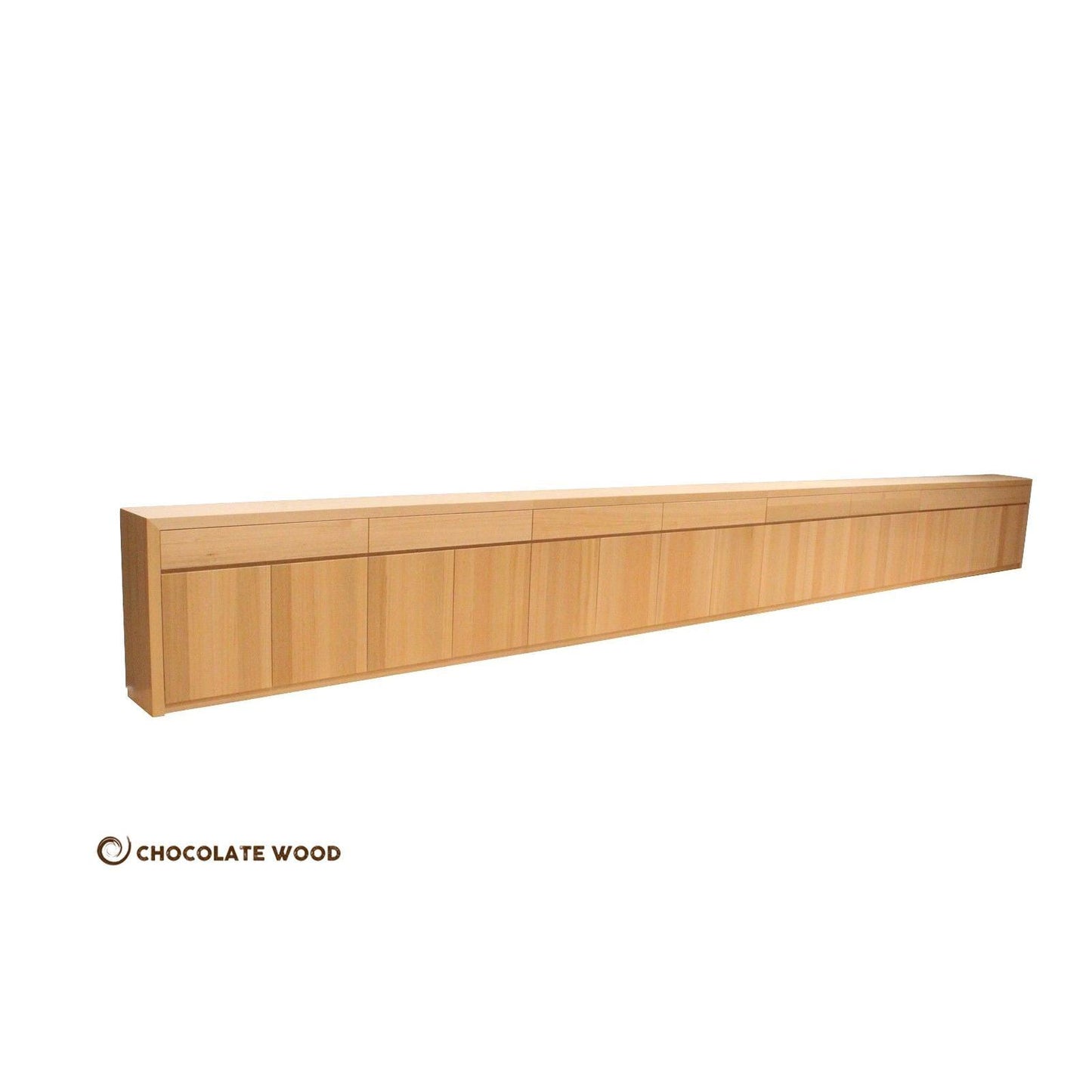 LONG ISLAND 12 DOORS 6 DRAWERS BUFFET IN SOLID TASSIE OAK