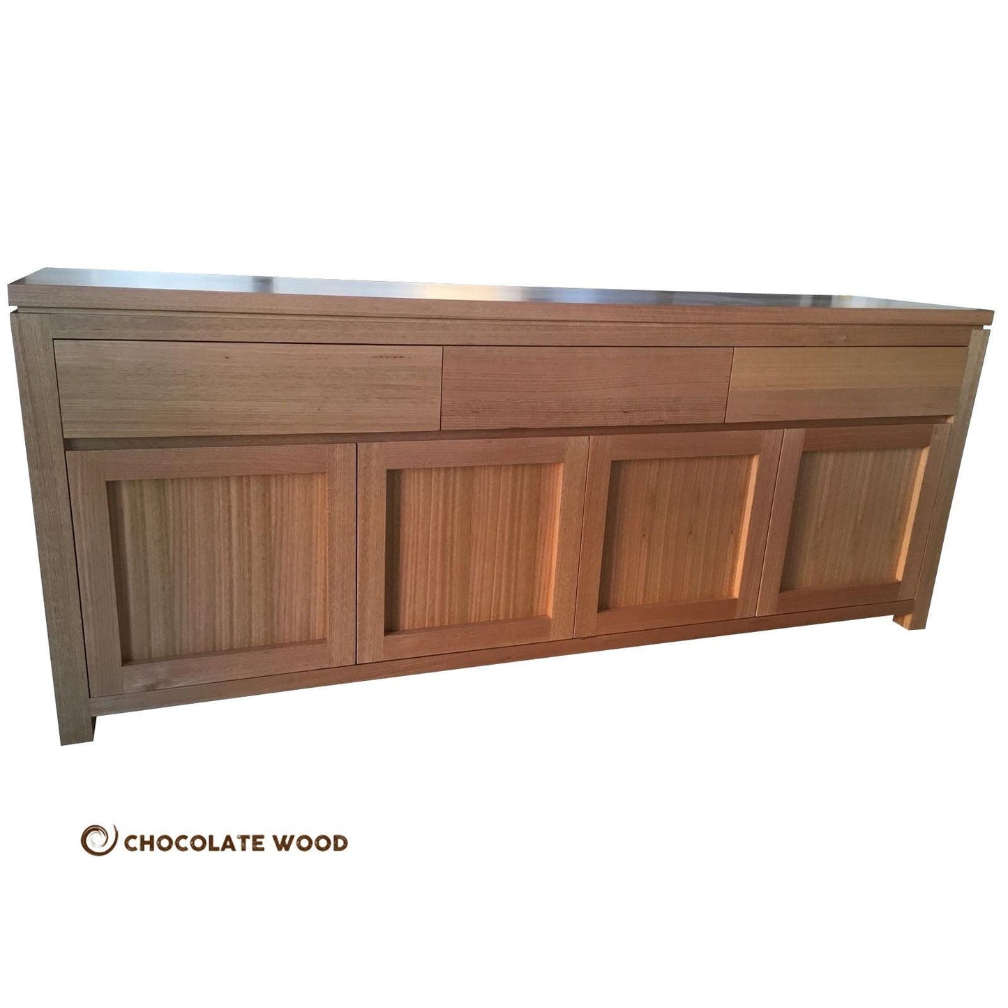 VERMONT 4 DOORS & 3 DRAWERS BUFFET / SIDEBOARD - TASSIE OAK HARDWOOD TIMBER - LOCALLY MADE TO ORDER