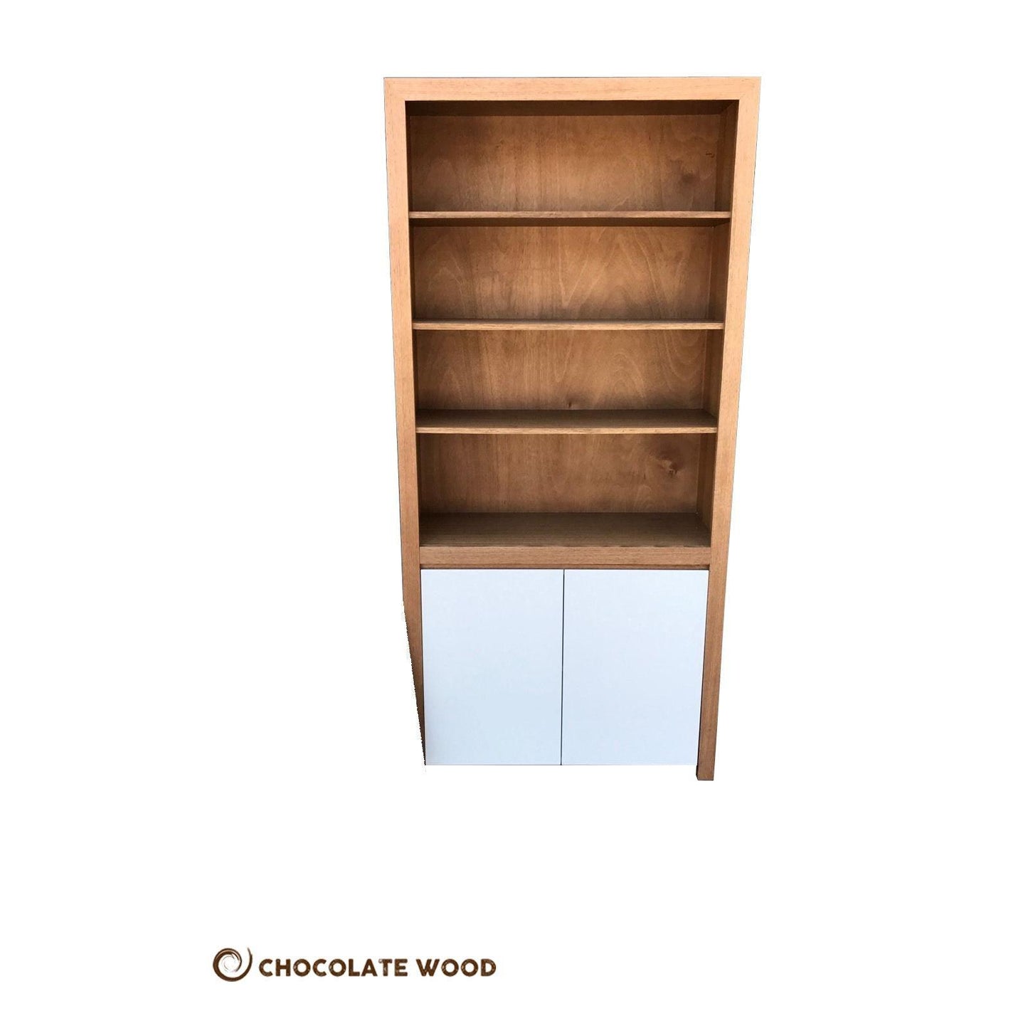 TASSIE OAK CUSTOM MADE LEONARD BOOLCASE WITH 2 DOORS