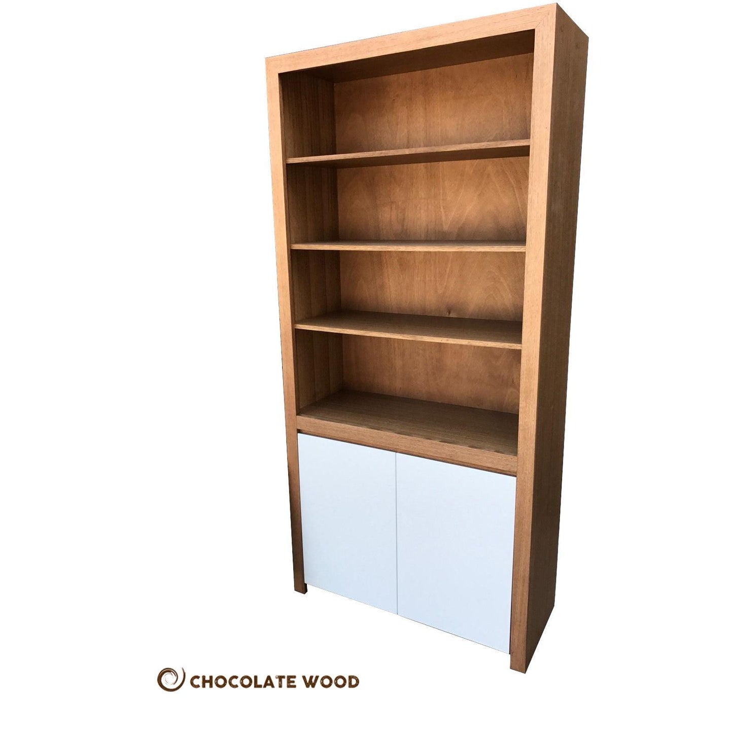 TASSIE OAK CUSTOM MADE LEONARD BOOLCASE WITH 2 DOORS