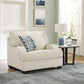 TIANA 1-SEATER LARGE ARMCHAIR CHENILLE POLYESTER WHITE /GREY MIX