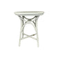 MARIO WHITE RATTAN SIDE TABLE - WHITE - MyChocolateWood