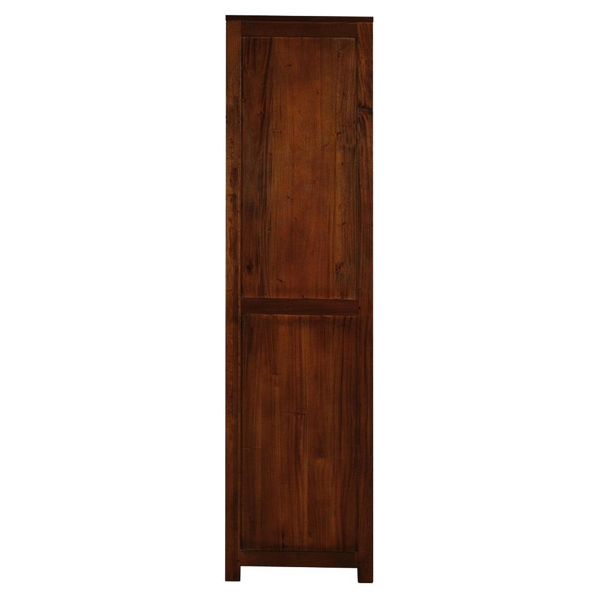 TANAKA SOLID MAHOGANY NARROW BOOKCASE IN MAHOGANY FINISH - MyChocolateWood