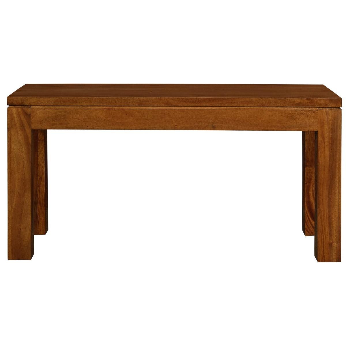 TANAKA SOLID TIMBER MAHOAGNY BENCH 90CM IN  LIGHT PECAN