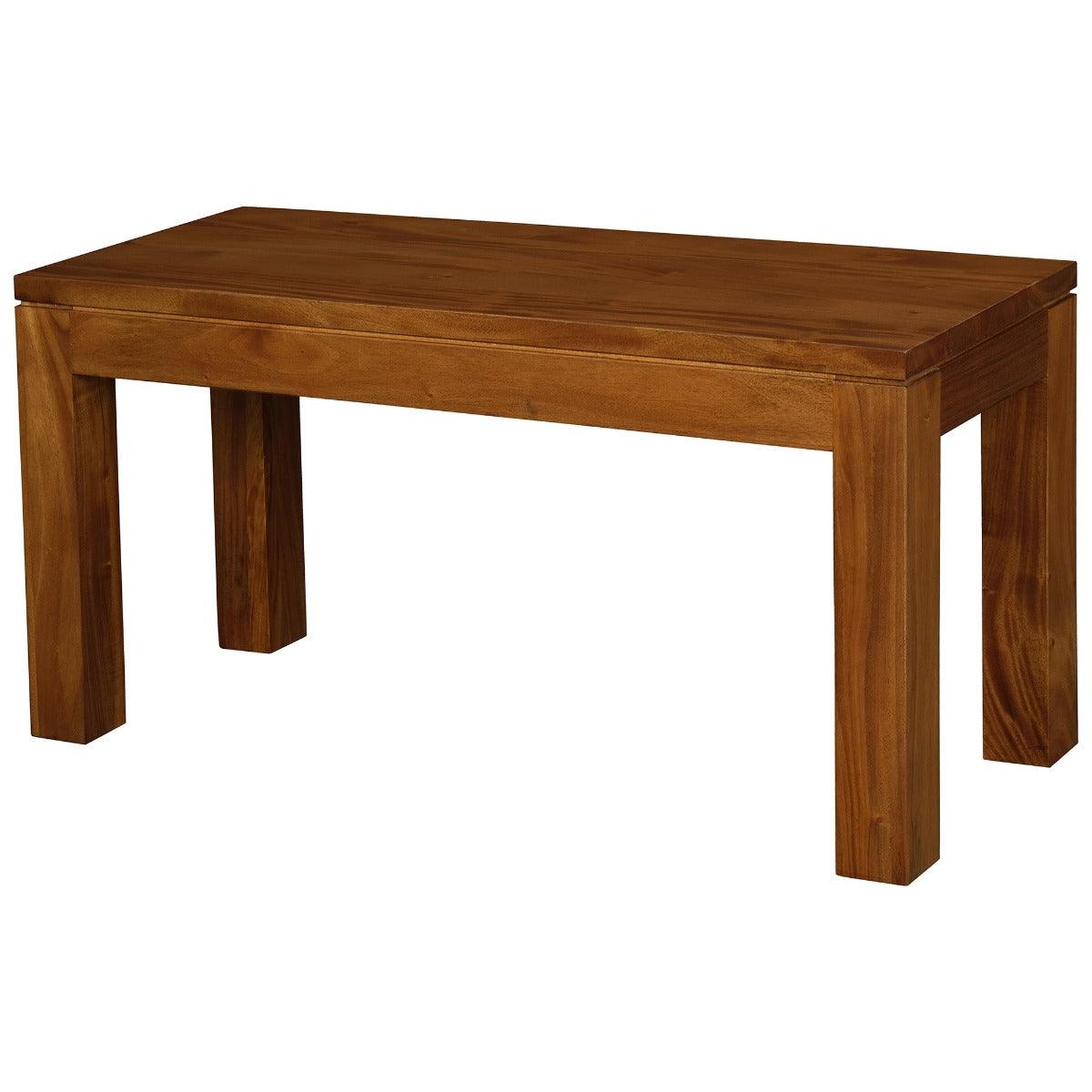 TANAKA SOLID TIMBER MAHOAGNY BENCH 90CM IN  LIGHT PECAN