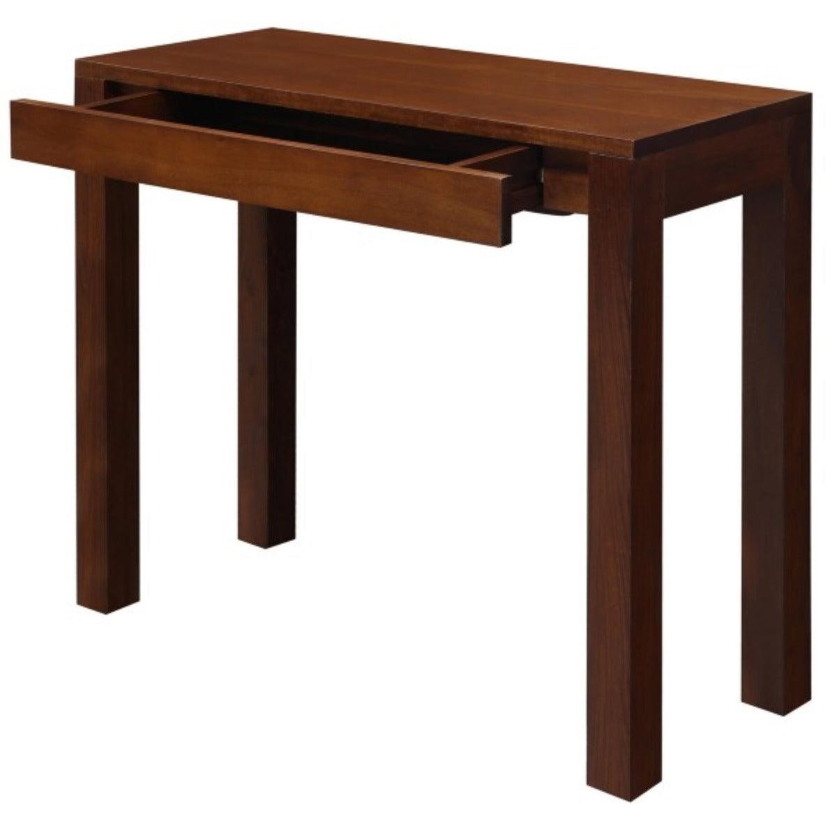 TANAKA SOLID MAHOGANY TIMBER CONSOLE TABLE WITH 1 HIDDEN DRAW 90CM IN MAHOGANY