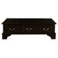 KLEVERSON SOLID MAHOGANY RECTANGULAR COFFEE TABLE 6 DRAWERS IN CHOCOLATE - MyChocolateWood