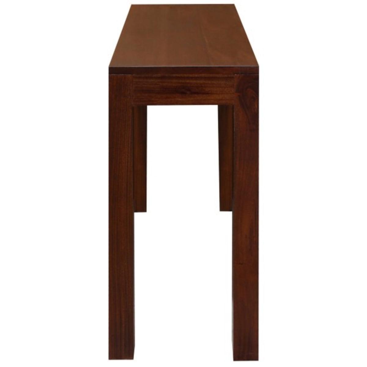 TANAKA SOLID MAHOGANY TIMBER CONSOLE TABLE WITH 1 HIDDEN DRAW 90CM IN MAHOGANY