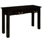 STRAIGHT LEG SOLID MAHOGANY TIMBER CONSOLE TABLE/ HALL TABLE WITH 2 DRAWERS IN CHOCOLATE 120CM - MyChocolateWood