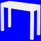 TANAKA SOLID MAHOGANY TIMBER CONSOLE TABLE WITH 1 HIDDEN DRAWER  IN WHITE 90CM - MyChocolateWood