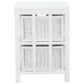 MAGENTO TWO DRAWER RATTAN LAMP TABLE/SIDE TABLE IN SOLID MAHOGANY - WHITE - MyChocolateWood
