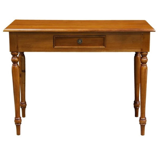 EMERY SOLID MAHOGANY TIMBER HALL TABLE/CONSOLE TABLE LIGHT PECAN - 100CM