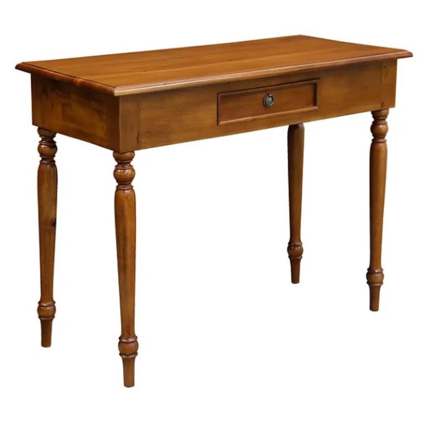 EMERY SOLID MAHOGANY TIMBER HALL TABLE/CONSOLE TABLE LIGHT PECAN - 100CM