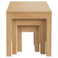 TANAKA SOLID MINDI WOOD NEST OF TABLES/SET OF 3 SMALL SOLID MINDI WOOD TABLES IN NATURAL - MyChocolateWood
