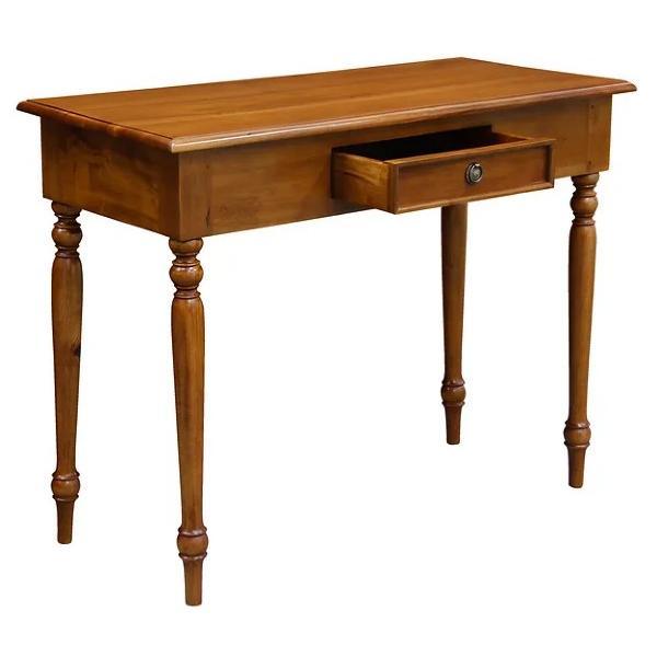 EMERY SOLID MAHOGANY TIMBER HALL TABLE/CONSOLE TABLE LIGHT PECAN - 100CM