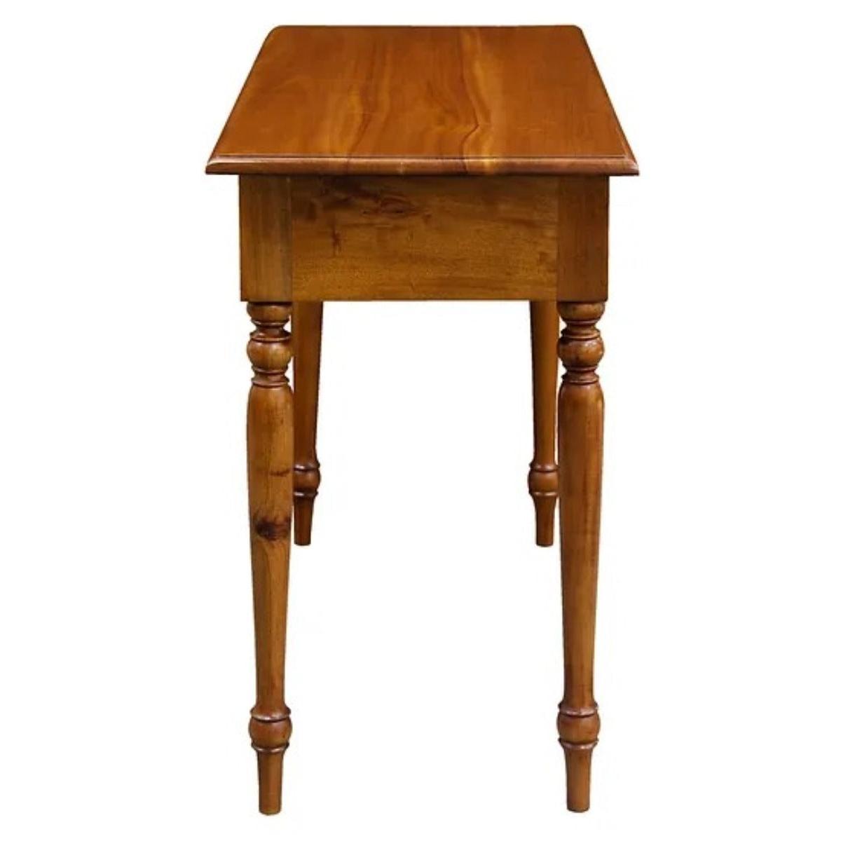 EMERY SOLID MAHOGANY TIMBER HALL TABLE/CONSOLE TABLE LIGHT PECAN - 100CM