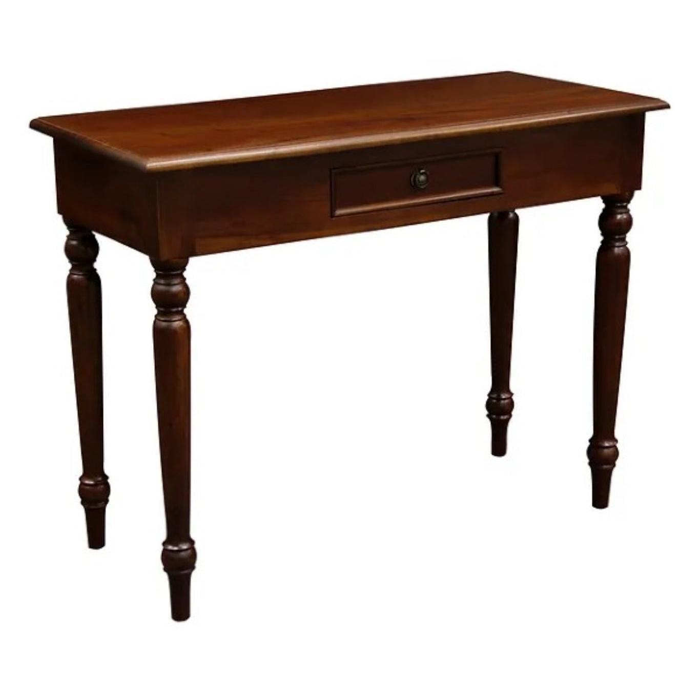 EMERY SOLID MAHOGNAY TIMBER HALL TABLE 100CM - MAHOGANY