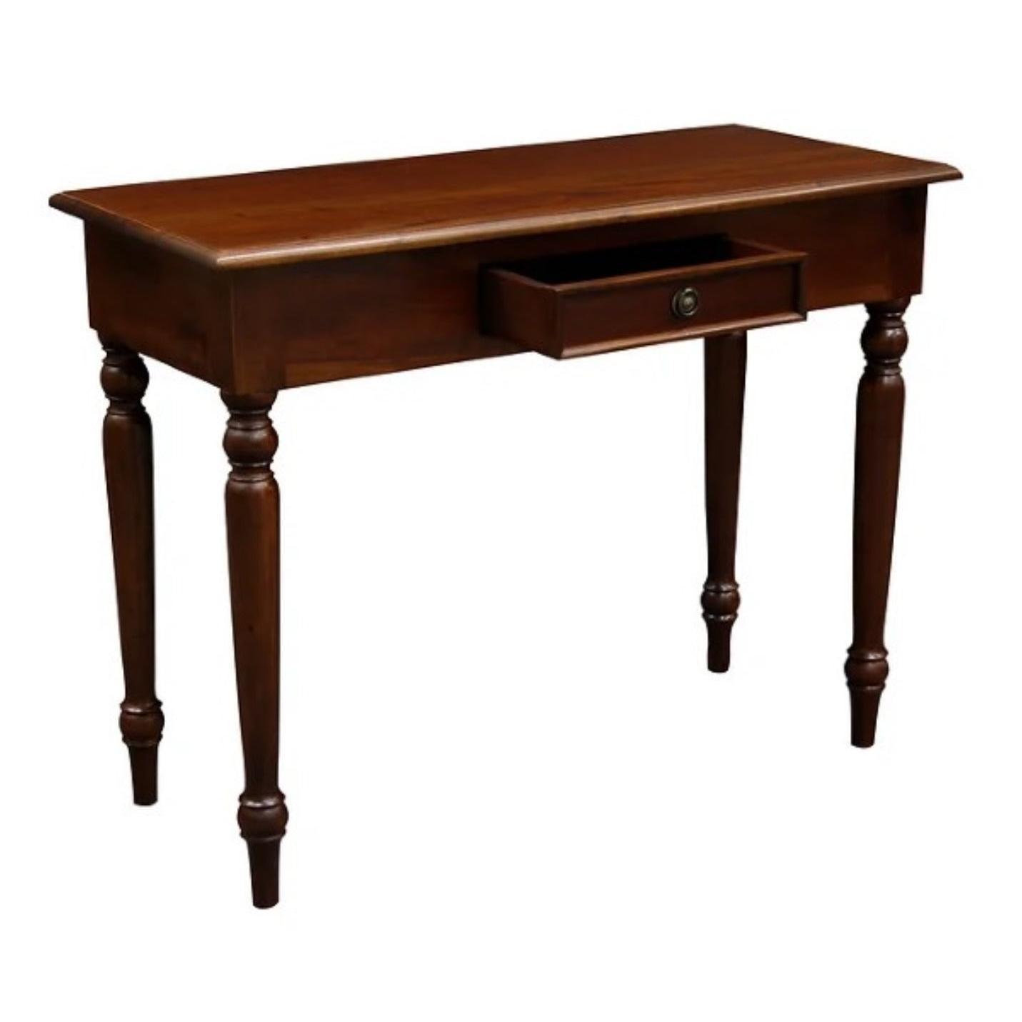 EMERY SOLID MAHOGNAY TIMBER HALL TABLE 100CM - MAHOGANY