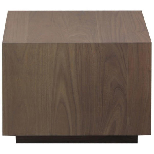 CARDEW SOLID WHITE CEDAR (MINDI WOOD) TIMBER LOW BEDSIDE TABLE 1 DRAWER IN LATTE