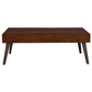 COLOGNE 120CM COFFEE TABLE WITH 2 SIDE DRAWERS IN MEDIUM BROWN - MyChocolateWood