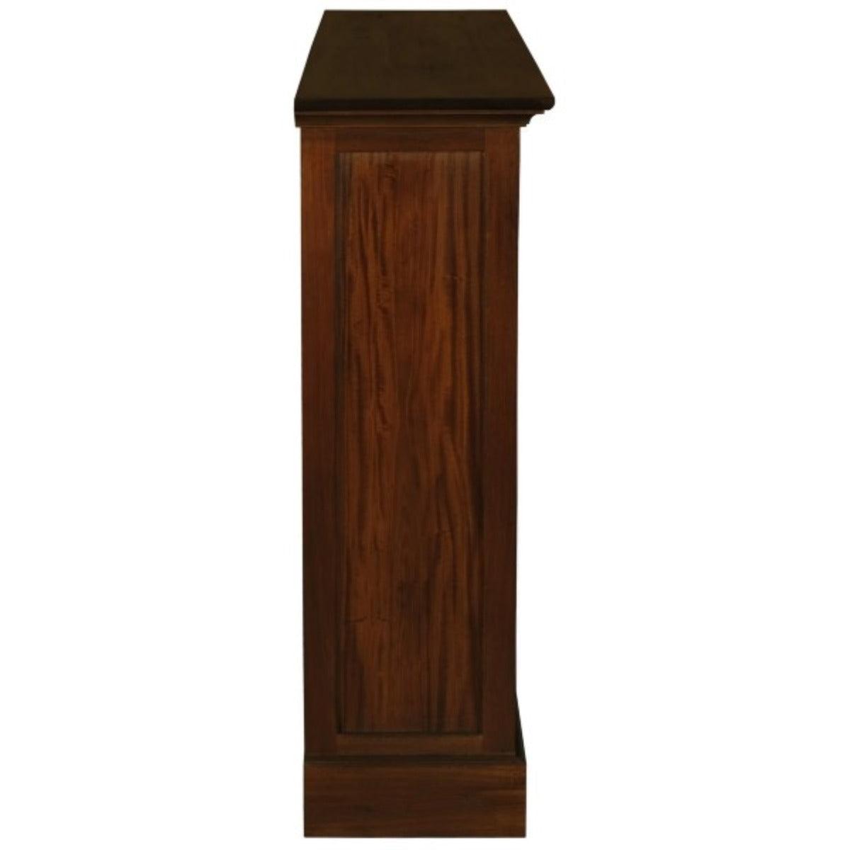 ADELAIDE SOLID MAHOGANY TIMBER WIDE BOOKCASE IN MAHOGANY - MyChocolateWood