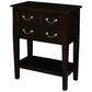 BIRKDALE 3 DRAWER SIDE TABLE/WITH SHELF IN SOLID MAHOGANY- CHOCOLATE - MyChocolateWood