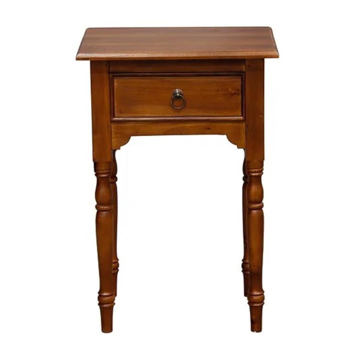 EMERY SOLID MAHOGNAY TIMBER SIDE TABLE - MAHOGANY