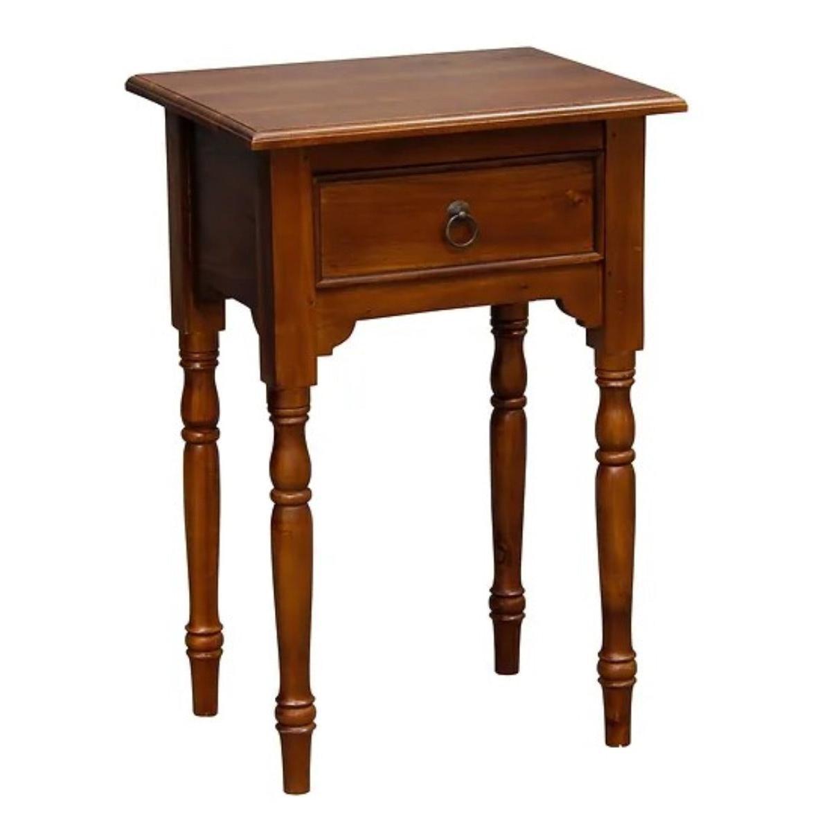 EMERY SOLID MAHOGNAY TIMBER SIDE TABLE - MAHOGANY