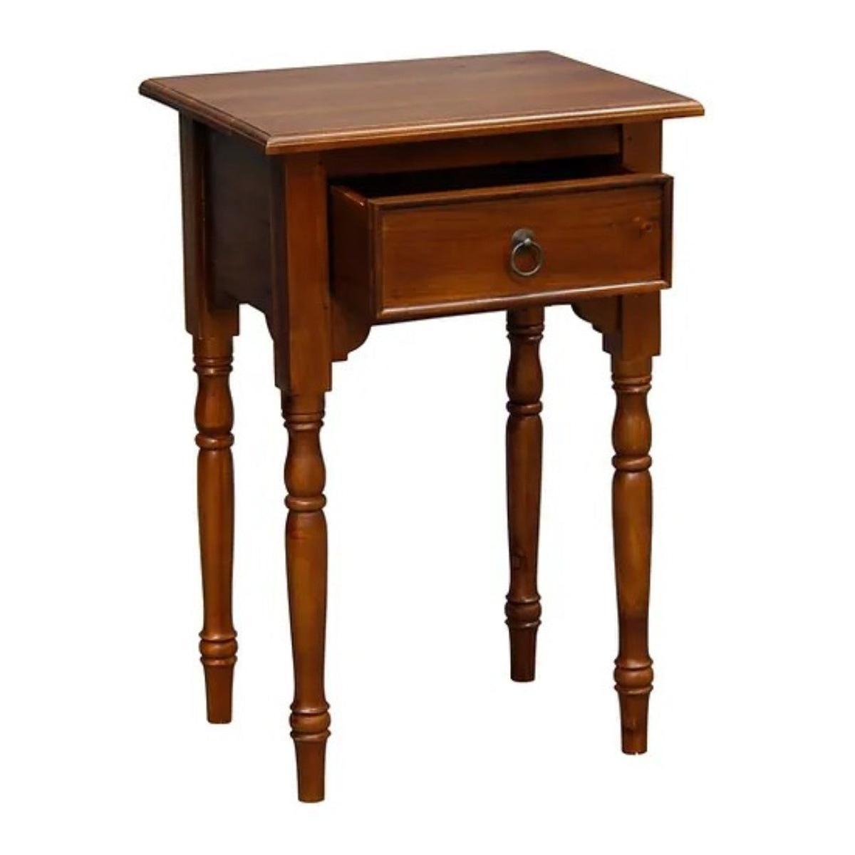 EMERY SOLID MAHOGNAY TIMBER SIDE TABLE - MAHOGANY