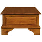 KLEVERSON SOLID MAHOGANY RECTANGULAR COFFEE TABLE - 4 DRAWERS - LIGHT PECAN - MyChocolateWood