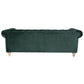 GOTCHA 3-SEATER CHESTERFIELD SOFA IN GREEN VELVET - MyChocolateWood