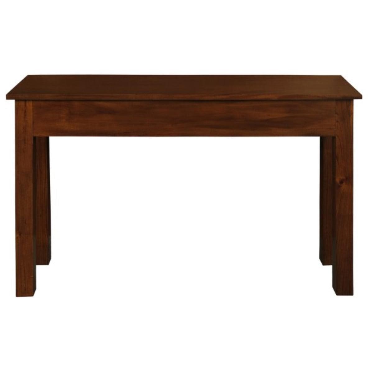 STRAIGHT LEG SOLID MAHOGANY TIMBER CONSOLE TABLE WITH 2 DRAWERS 120CM IN MAHOGANY