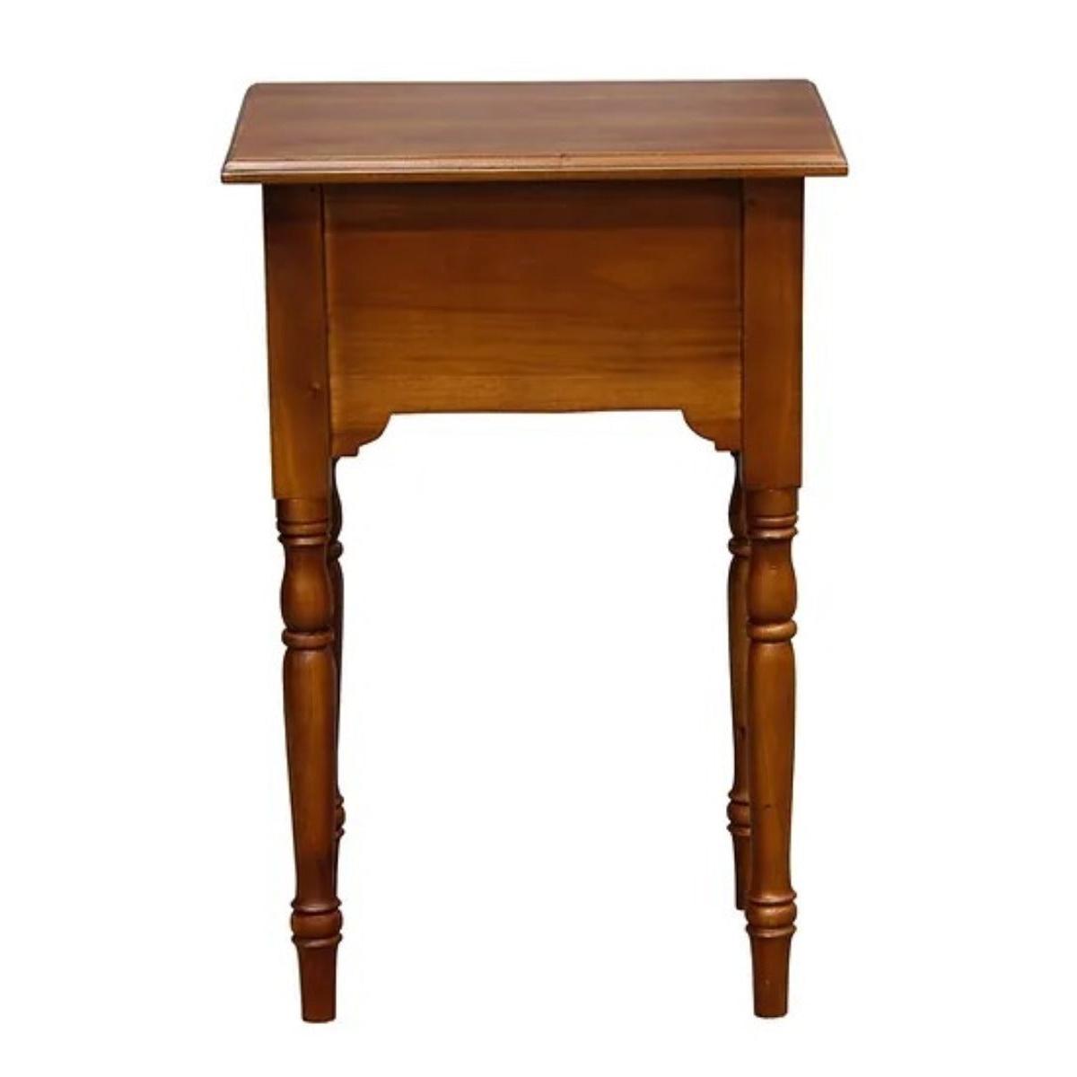 EMERY SOLID MAHOGNAY TIMBER SIDE TABLE - MAHOGANY