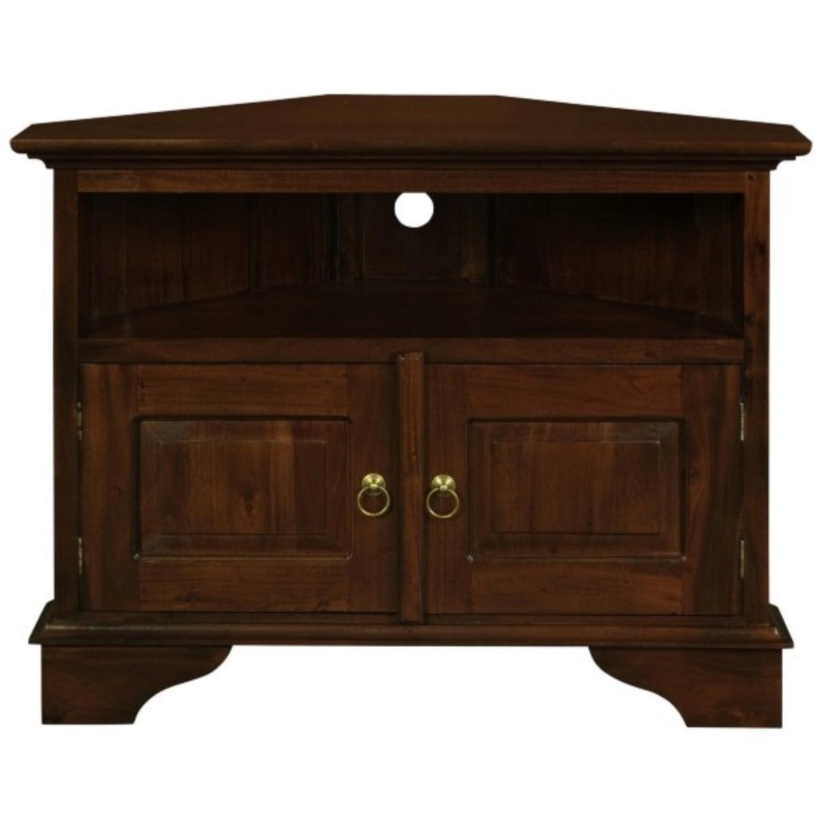 JEREMIAH CORNER SOLID MAHOGANY TV UNIT 2 DOORS/SHELF - MAHOGANY
