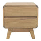 PROVIDENCE 2 DRAWER BEDSIDE TABLE IN WHITE CEDAR TIMBER (MINDI WOOD)