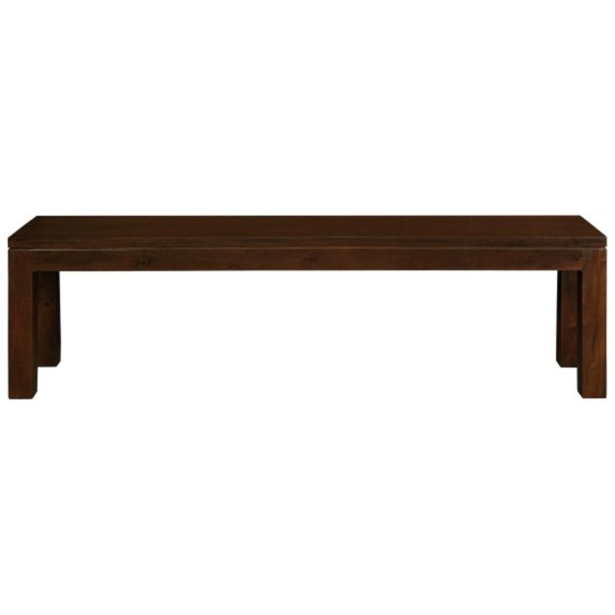 FULTON SOLID MAHOGANY TIMBER BENCH IN MAHOGANY COLOUR 158CM