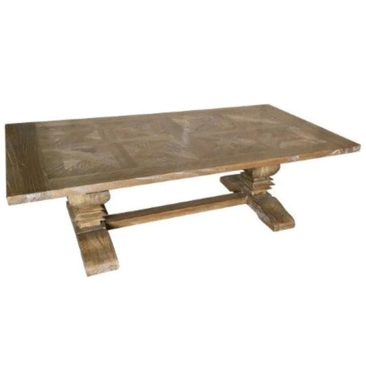 Online Dining Package  Table with 8 White Oak Cross Back Chairs