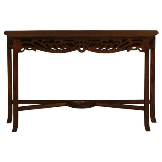 MANOR SOLID MAHOGANY TIMBER CONSOLE TABLE 120CM IN MAHOGANY