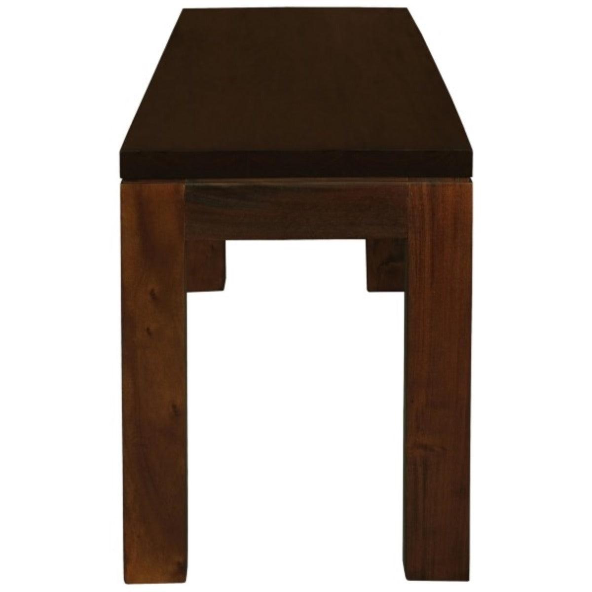 FULTON SOLID MAHOGANY TIMBER BENCH IN MAHOGANY COLOUR 158CM