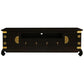 HIROKO SOLID MAHOGANY CHINESE STYLE TV UNIT 2 DOORS & 4 DRAWERS IN CHOCOLATE 190 CM - MyChocolateWood