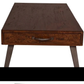 COLOGNE 160CM COFFEE TABLE WITH 2 SIDE DRAWERS IN MEDIUM BROWN - MyChocolateWood