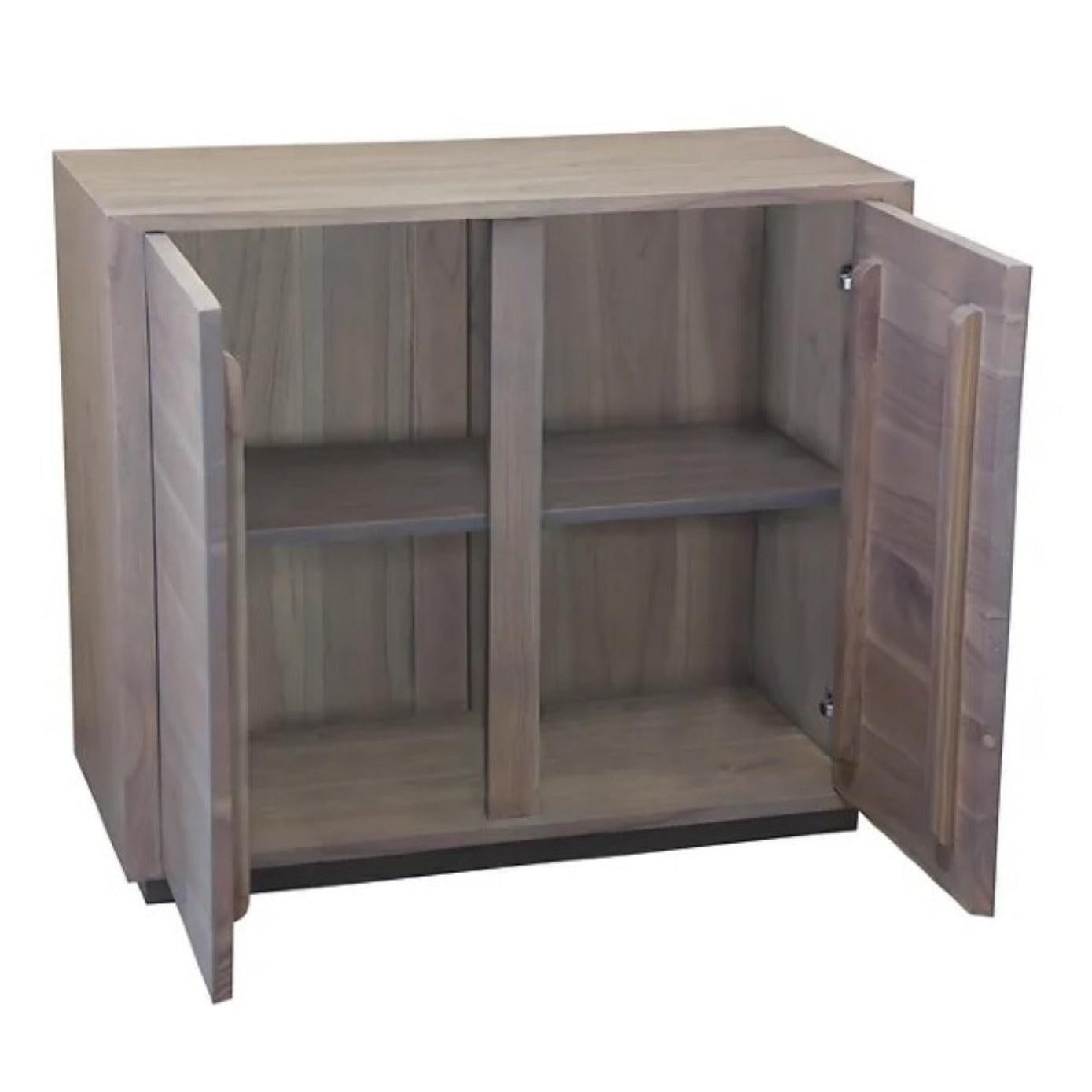 CARDEW SOLID WHITE CEDAR TIMBER 2 DOORS 92CM BUFFET IN LATTE