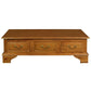 KLEVERSON SOLID MAHOGANY 6 DRAWERS RECTANGULAR COFFEE TABLE IN LIGHT PECAN