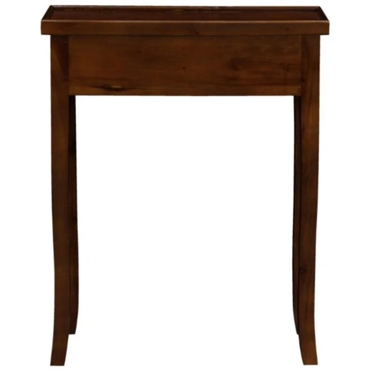 MANDY QUEEN ANN SOLID MAHOGANY 2 DRAWER PHONE/CONSOLE TABLE IN MAHOGANY