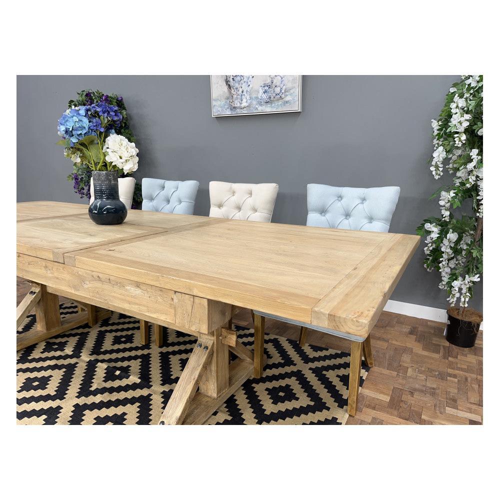 BORDEAUX EXTENSION DINING TABLE IN RECLAIMED ELM
