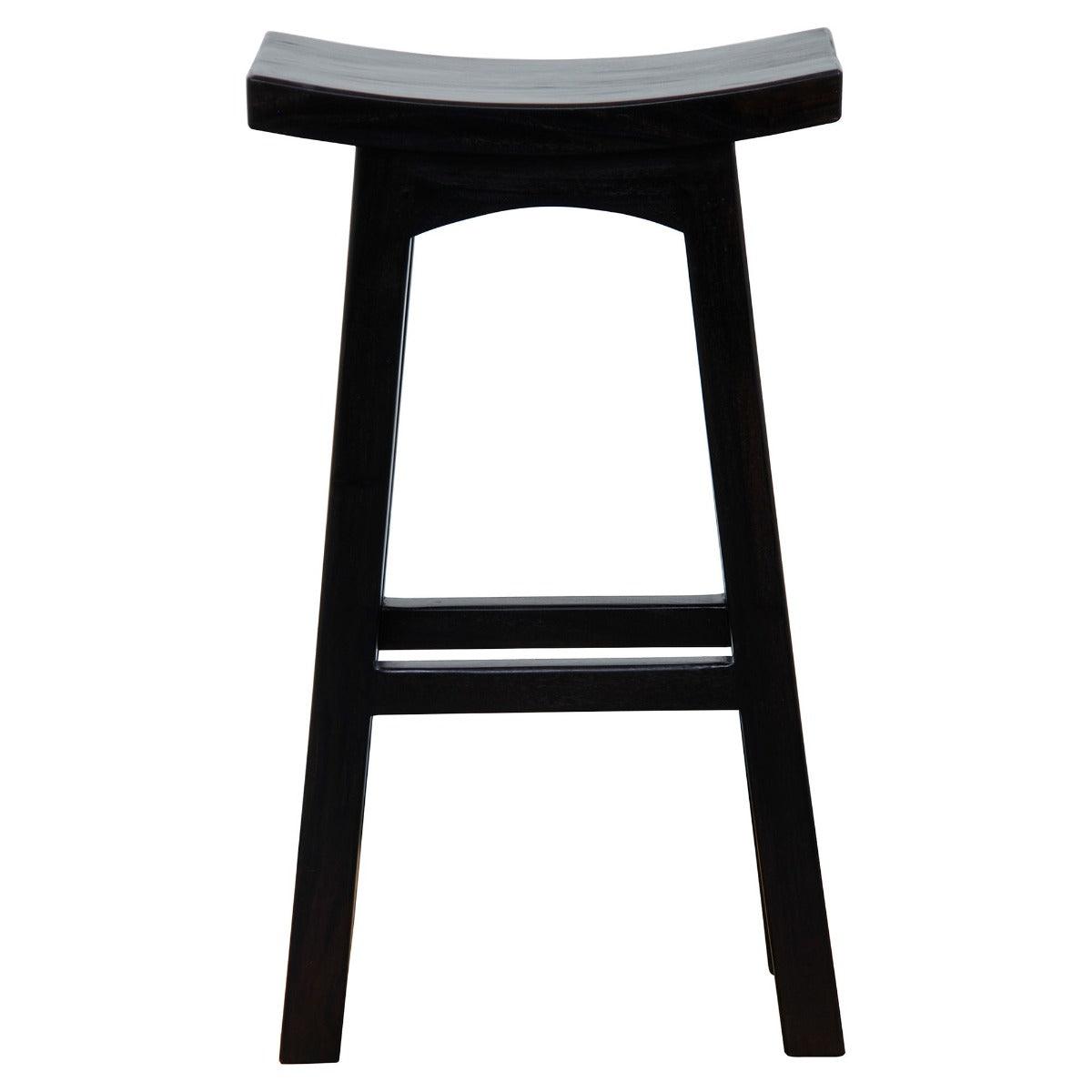 LORIAN SOLID MAHOGANY TIMBER KITCHEN/BAR STOOL 77CM HIGH - CHOCOLATE