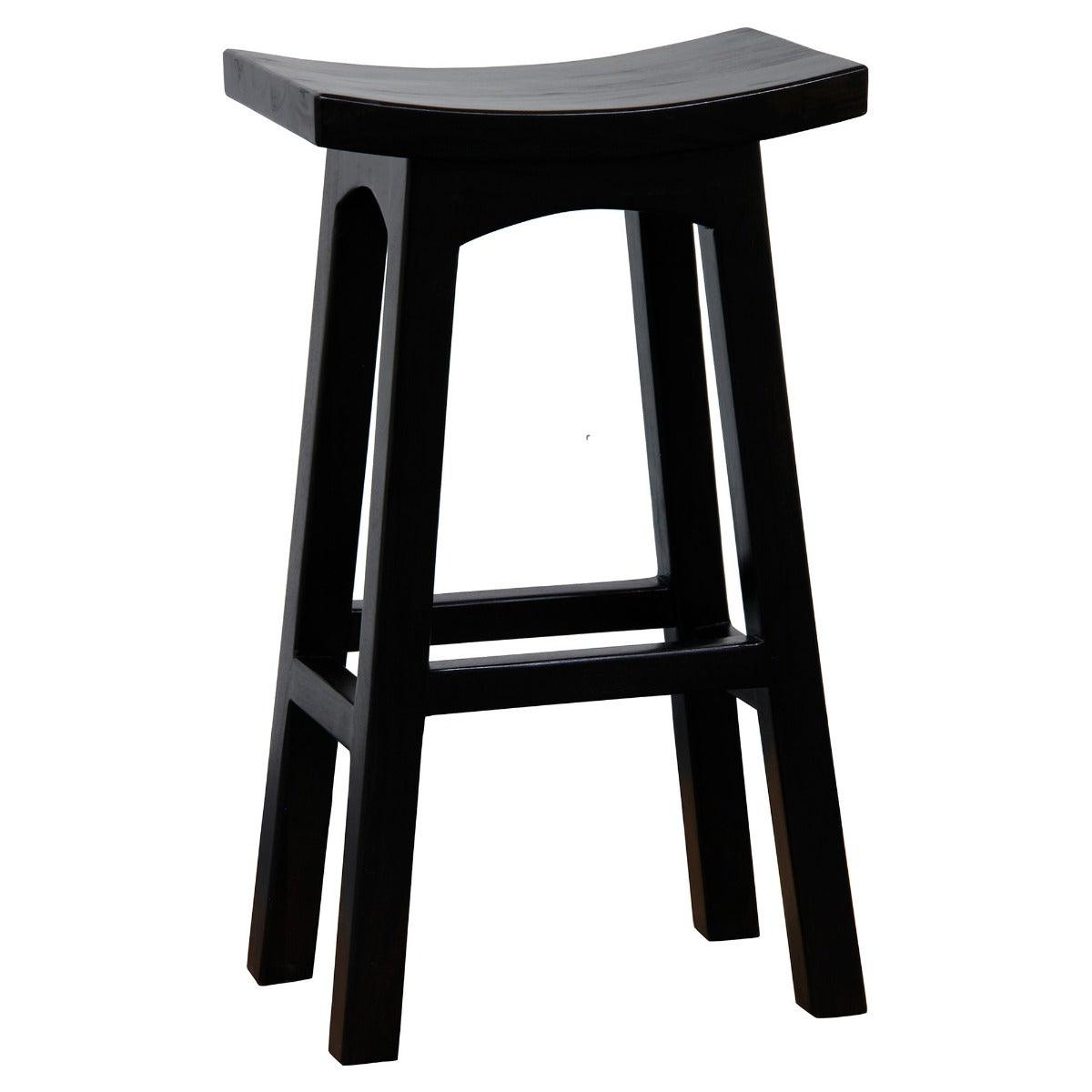 LORIAN SOLID MAHOGANY TIMBER KITCHEN/BAR STOOL 77CM HIGH - CHOCOLATE