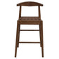ELLIOT OAK BARSTOOL WITH GENUINE WOVEN LEATHER WALNUT