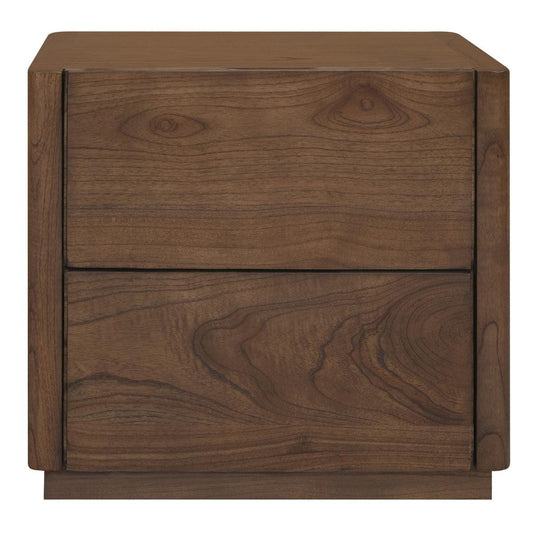 GATSBY WHITE CEDAR 2 DRAWER BEDSIDE TABLE WALNUT