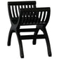 CHENGLEI OPIUM STYLE LEG SINGLE SEATER FULL TIMBER BENCH IN BLACK - MyChocolateWood